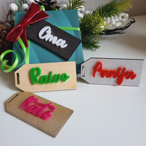 Aangepaste cadeaukaartjes, gepersonaliseerde plaatskaarten, kerstnaamkaartjes, huwelijkscadeau voor gasten, unieke kerstcadeaulabels, kerstbedankje, eco