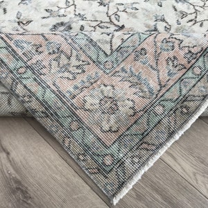 5.3x9.4 Ft, 5x9 Beige Red Green Oushak Large Rug, 5x9 Red Beige Vintage Rug, Turkish Livingroom Kitchen Bedroom Office Entry Rug, Boho Decor