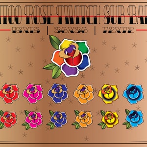 Tattoo Rose Twitch Subscriber Badge