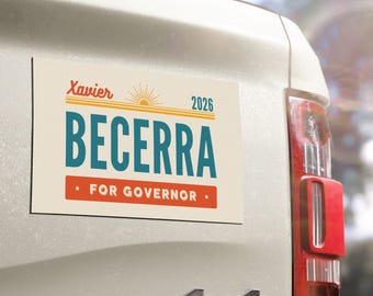 Imán para coche de Xavier Becerra para gobernador / Imán de campaña de California