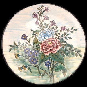 Vintage Ceramar Handpainted Elegant Decorative 10.5 Round Plate made in Spain