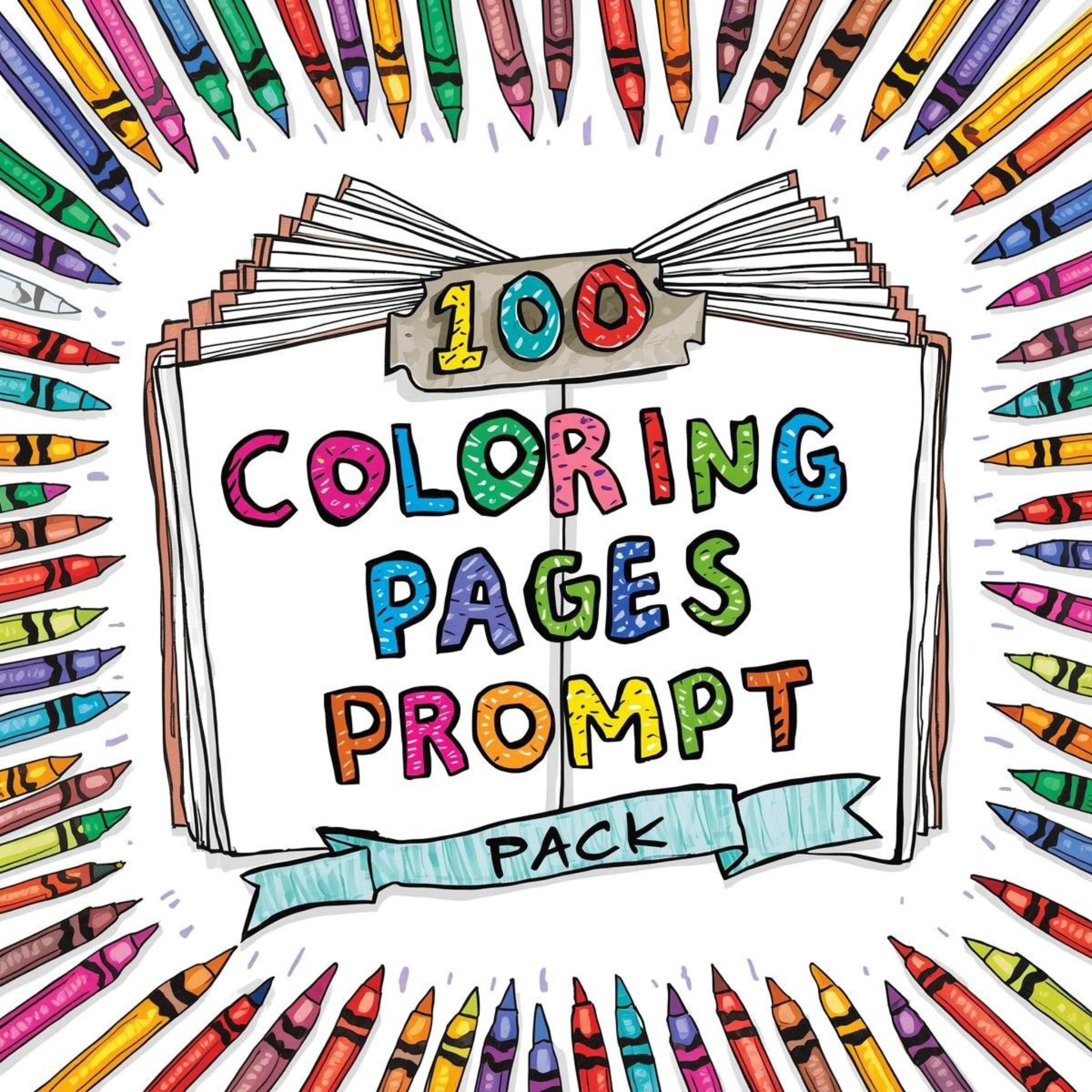 100 Coloring Page Prompts | Creative Ideas for DIY Coloring Books ...