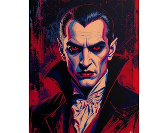 Gothic Vampire Poster: Dark Horror Fantasy Art Print