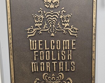 ホーンテッドマンション、レオタの呪文 - ブリキ看板 - Etsy 日本