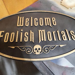 Haunted Mansion inspired wall plaque 24&quot;wide