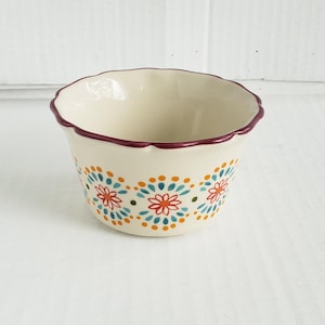 Vintage Pioneer Woman Flea Market 4&quot; Ramekin Multi Burst Dish