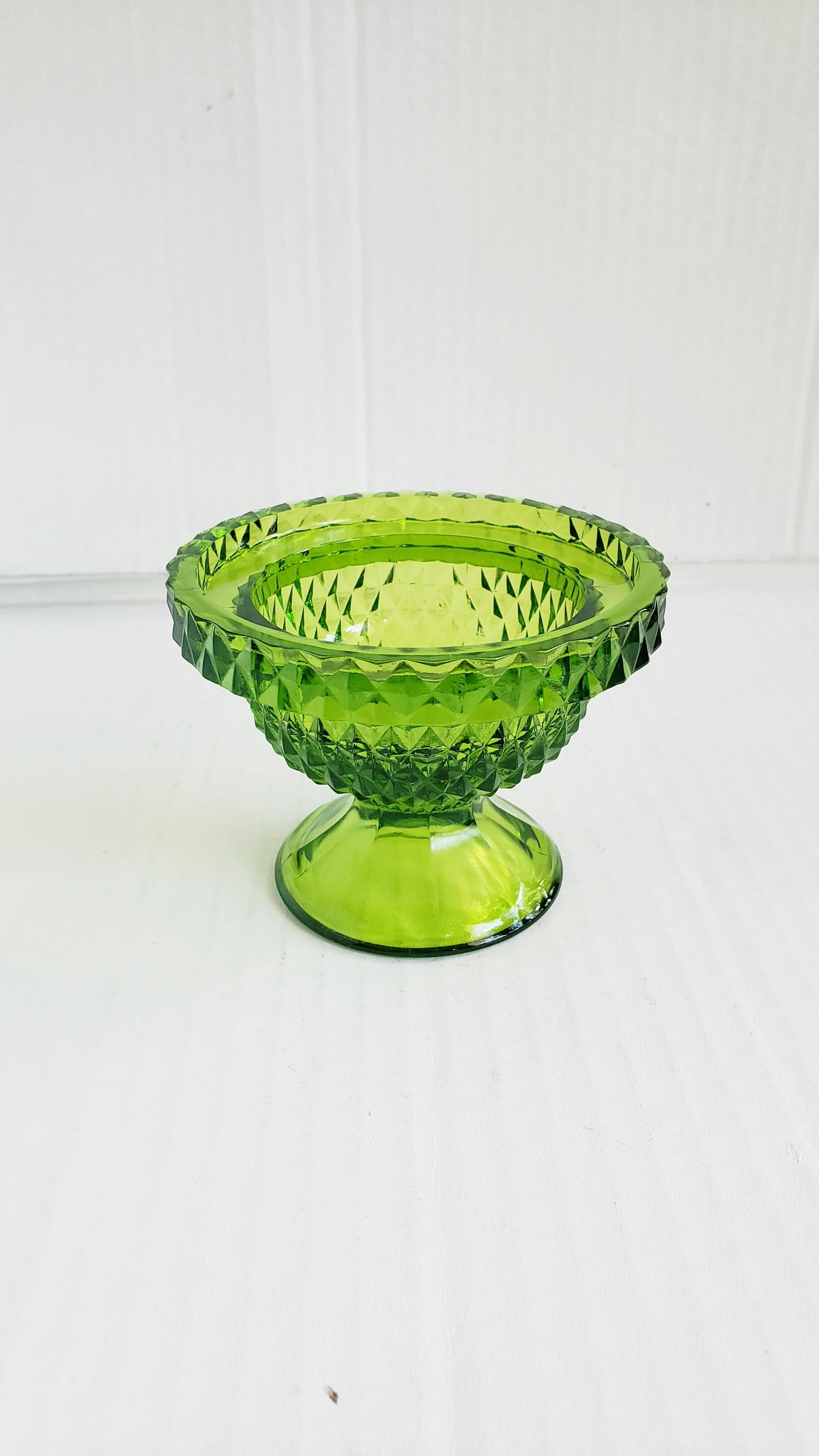 70sビンテージ】VIKING グリーンガラス灰皿 ミッドセンチュリー VIKING