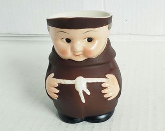 Vintage Goebel Germany 4" Friar Tuck (Eyes Left) Character Jug No. S141. Retired Piece. Circa 1950-1959.