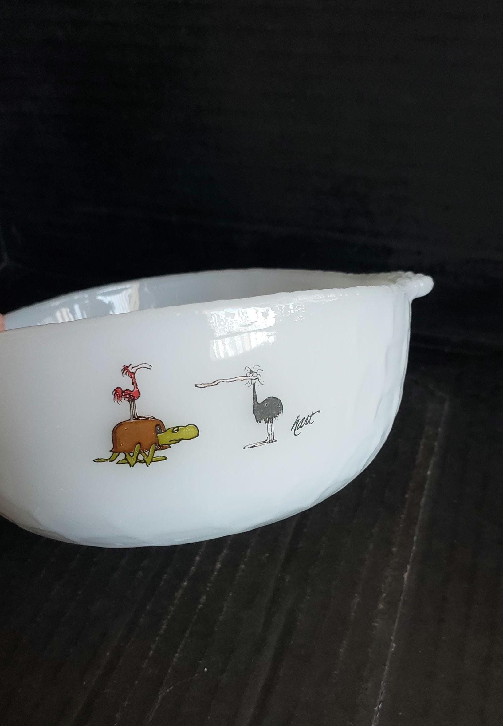 Fire King Hart Bowl - Etsy