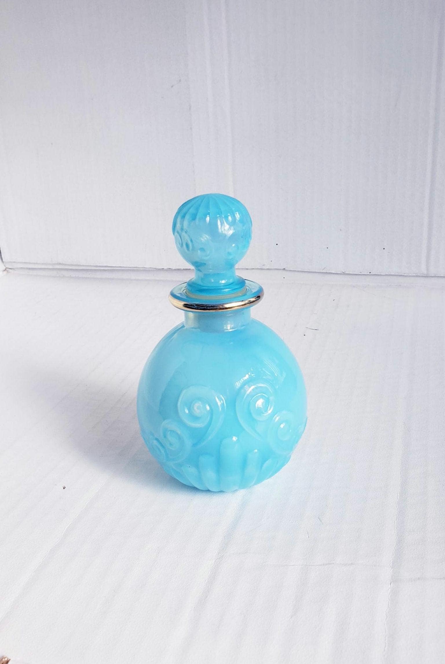 1970 Avon Blue Milk Glass - Etsy