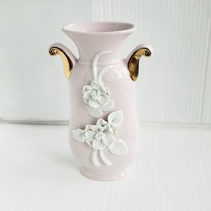 Vintage 8&quot; Pink Porcelain Vase. Chipped