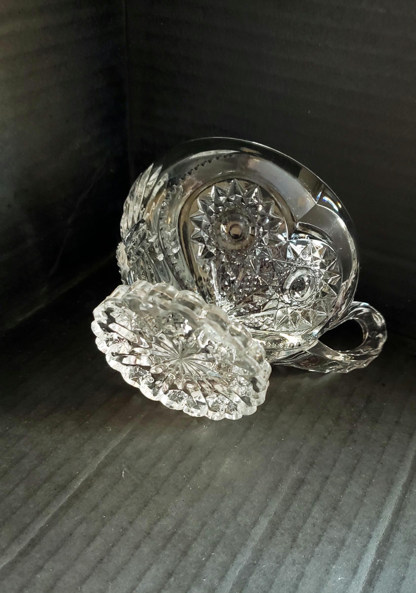 Vintage Imperial Glass Ohio Zipper Heart Pattern 2.5
