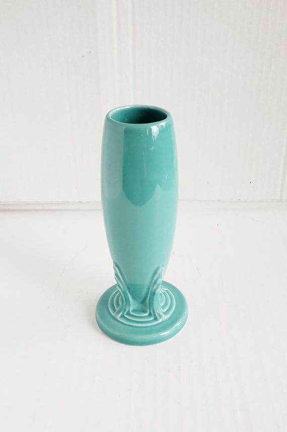 Vintage Homer Laughlin Fiesta Turquoise Bud Vase 6