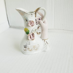 Vintage 5&quot; Porcelain Hand Vase. Small Chip.