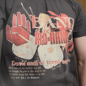 Wheel of Time Graphic Tee - &#39;Band of the Red Hand&#39; Unisex T-Shirt, Casual Wear, Vintage Style, Gift for Wheel of Time Fans, Unique Art Tee