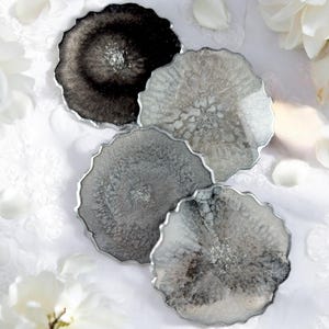 Glass coasters kitchen decoration table coasters epoxy art epoxy coasters decoration table resin coasters birthday gift table decoration