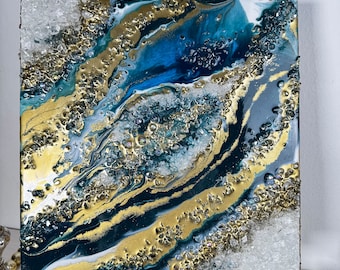 Resin home decoration Epoxy Resin picture Boho wall decoration Luxury decoration Gift for 50th birthday Wall picture Vintage wall pictures kitchen