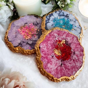 Coasters Resin Coasters Coasters Cup Coasters Table Coasters Round Beer Coasters