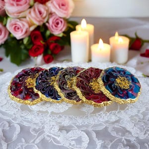 Epoxy resin coasters glasses table coasters gift anniversary cups coasters decoration kitchen epoxy art decoration bar