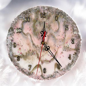 Wall clock living room Wall clock modern Wall clock kitchen Epoxy resin clock Wall clock children&#39;s room Clock wall gift girlfriend decoration wall