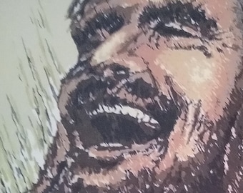 Jesus Laughing Print Picture Joyful Christ Portrait Catholic art 8.5" x 11" By Ralph Kozak