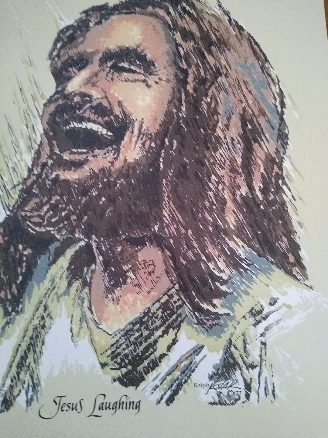 Jesus Laughing Print Joyful Christ Portrait 8.5" X 11" - Etsy