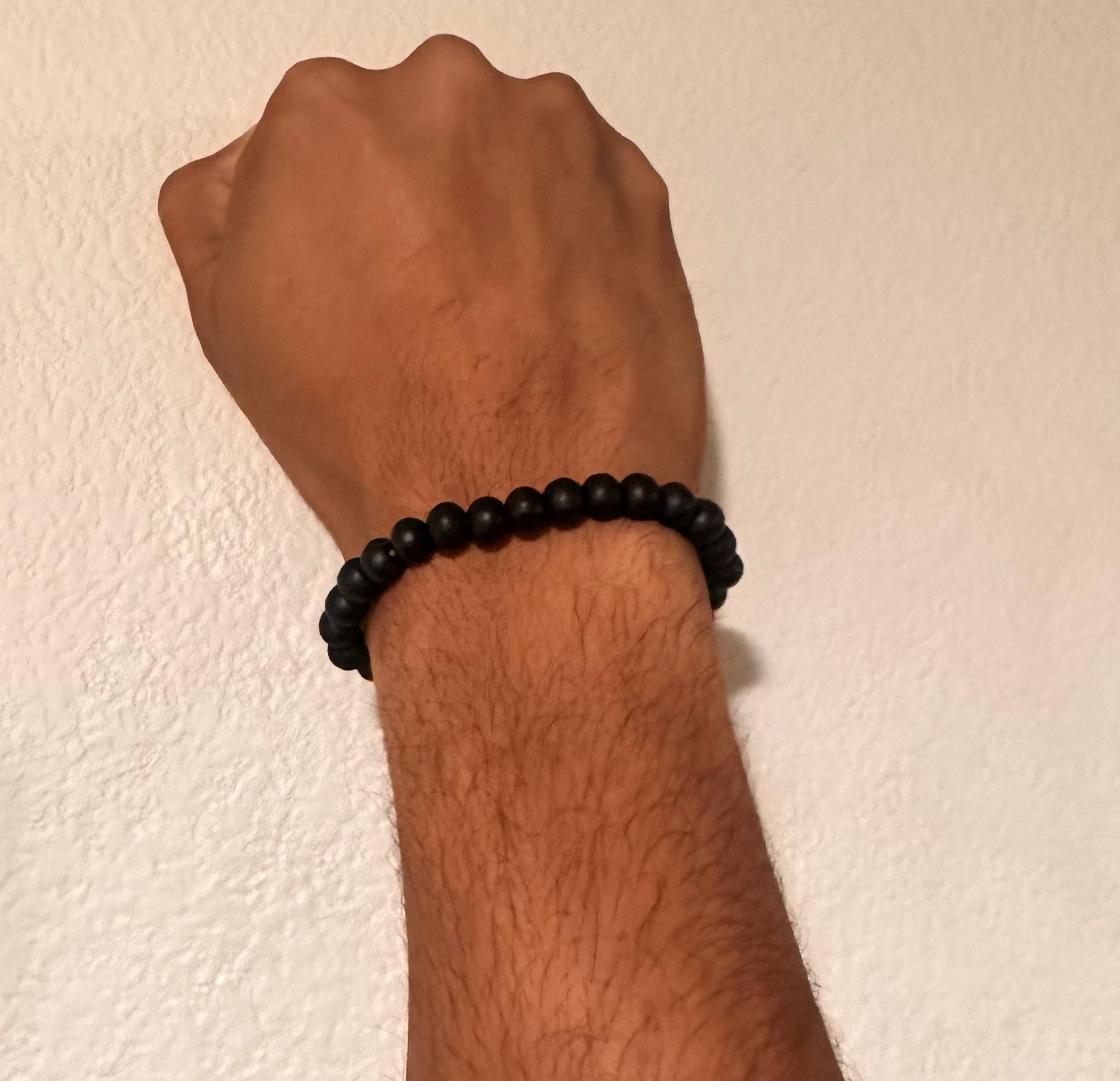 ブラックビーズブレスレット - Etsy 日本