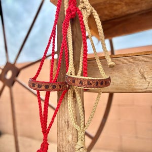 Personifiera mulebandsgrimmor med 2,4 meter koppel - Anpassad lädernosrem - Blandade färger