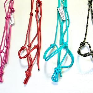 2knot Rope Halter only - Assorted colors - Newborn/Foal/Mini/Yearling/Weanling/Arabian/Average/Large/Draft