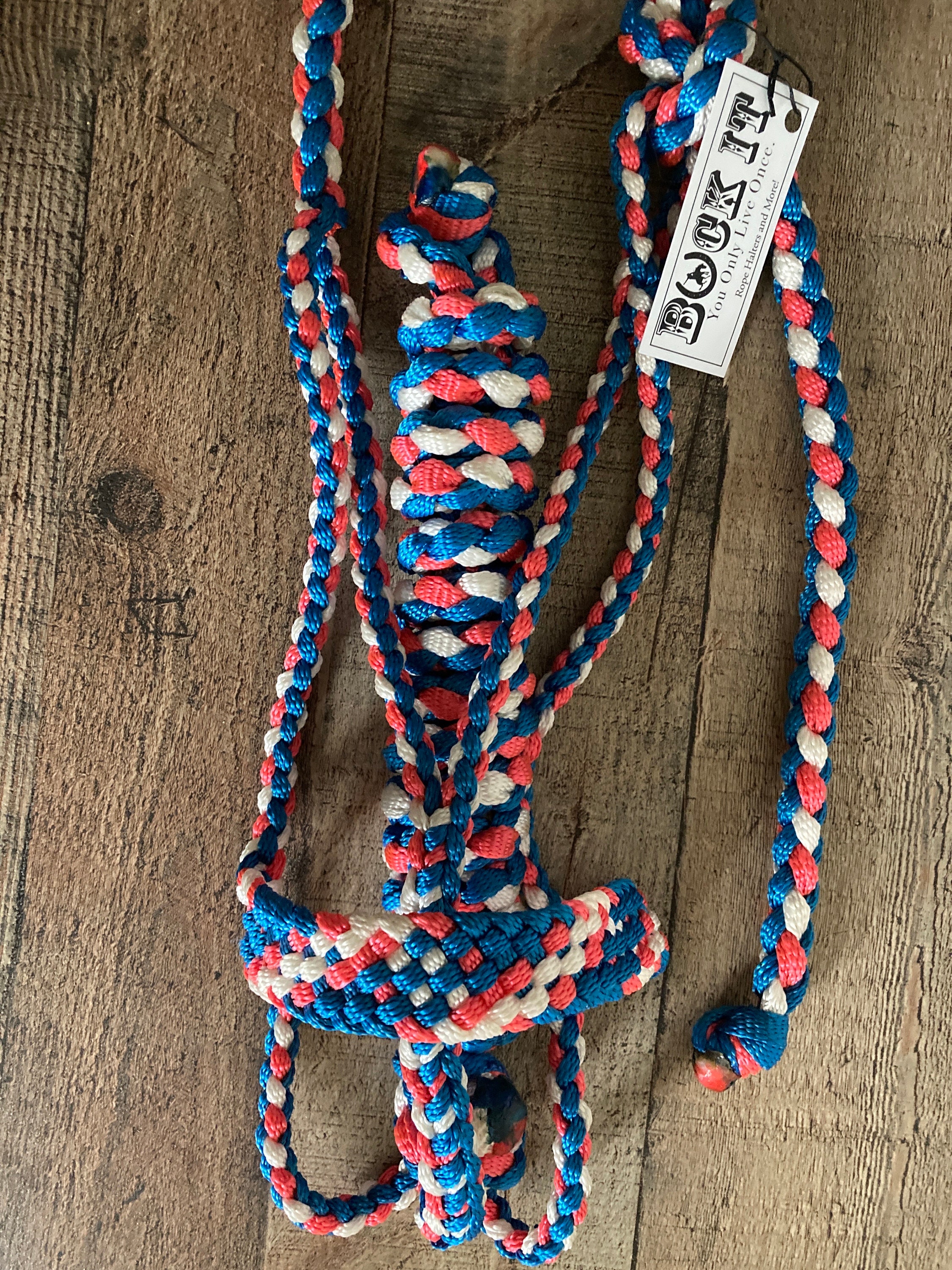Tough 1 Black Mule Tape Halter with 10' Lead Rope Tough 1 Black Mule Tape Halter with 10' Lead Rope