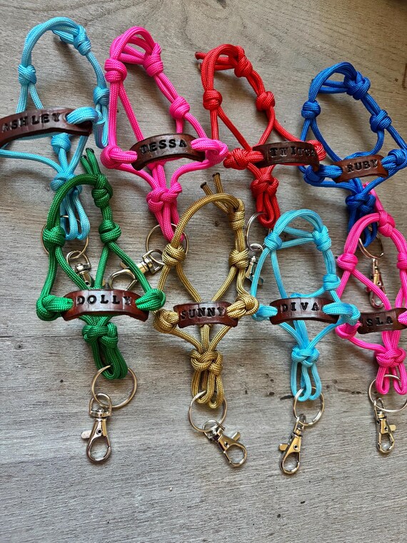 Personalized Horse Halter Key Chains - Assorted colors - Gift items