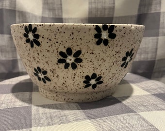 Handpainted flower serving bowl