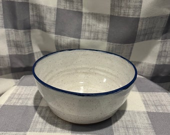 Small blue rim snack bowl