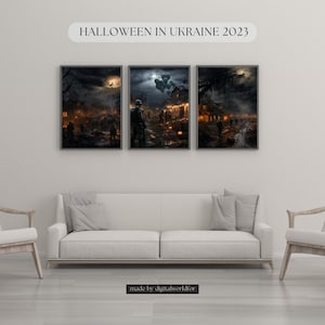 Halloween in Ukraine print | halloween printable wall art | halloween decor | halloween poster | halloween printable | digital download