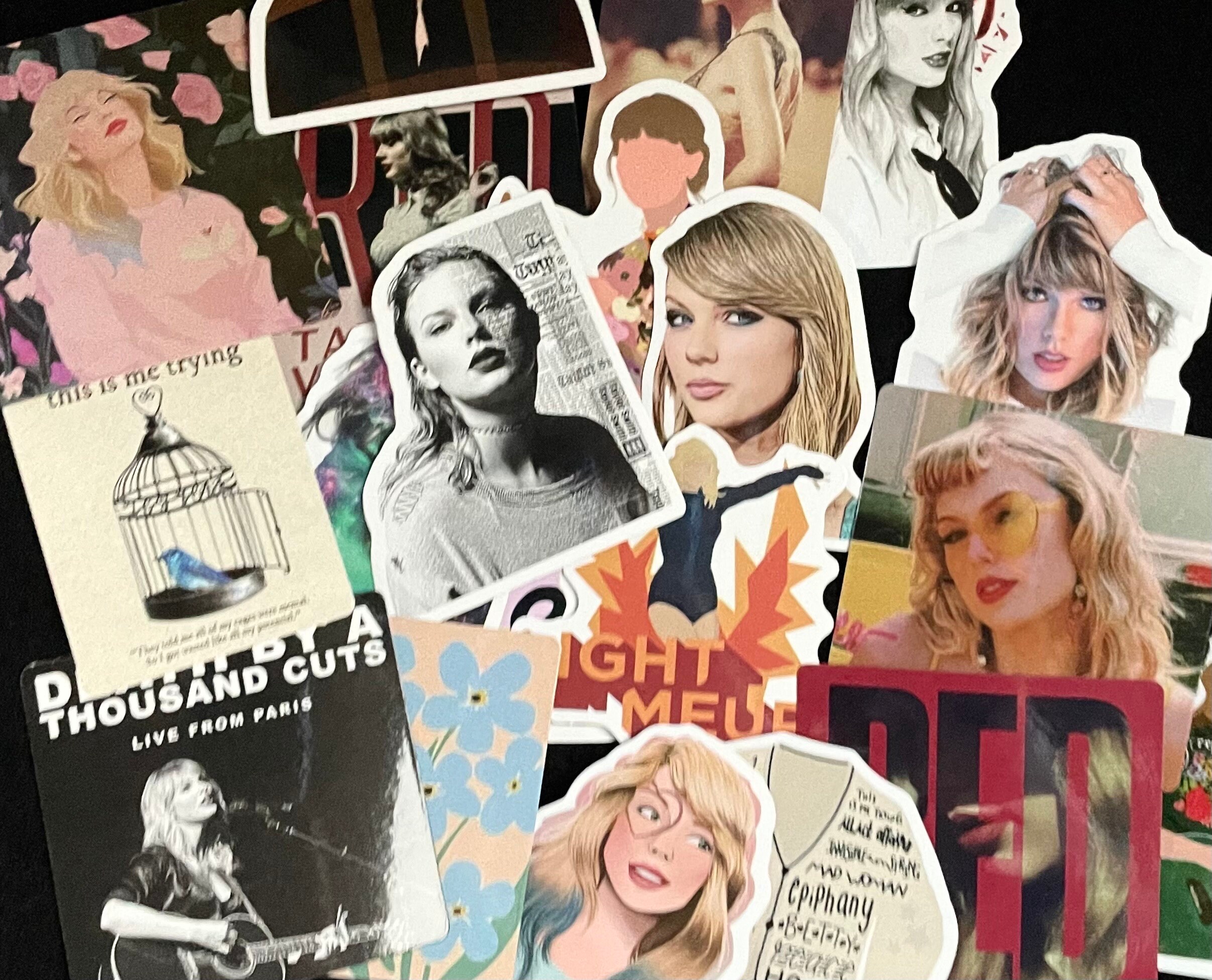 50PCS ] Taylor Music Singer Stickers Vinyl Waterproof Country Albums Swift  Stickers for Girl Teens Water Bottle Laptop Skateboard Car Bumper Wall DIY  Decor for Teens Adult (TS),Taylor Swift Collage 