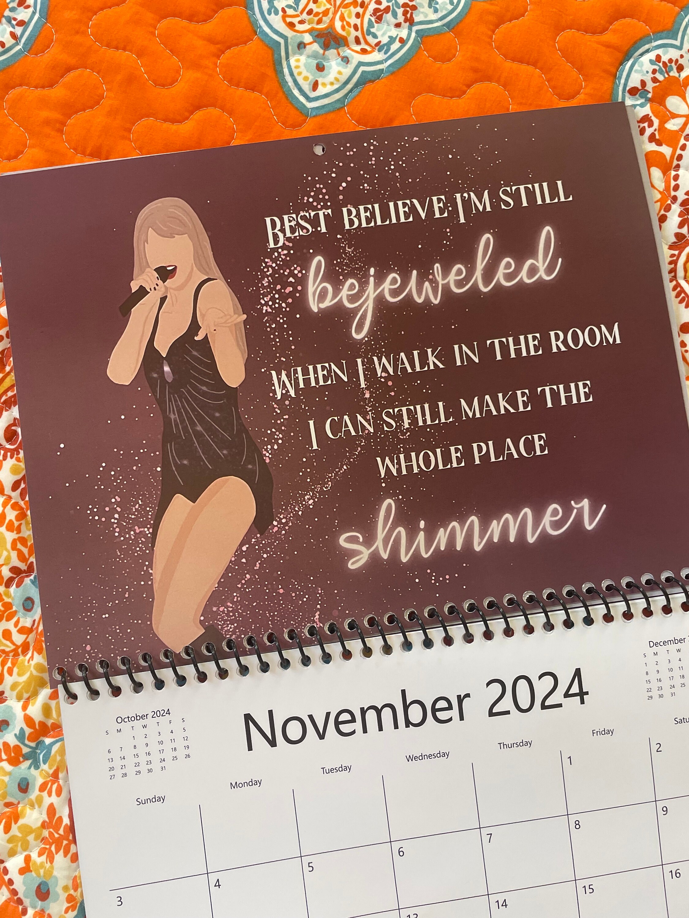 TSwift 2024 Inspired Wall Calendar In Eras Era sold by Ursuline