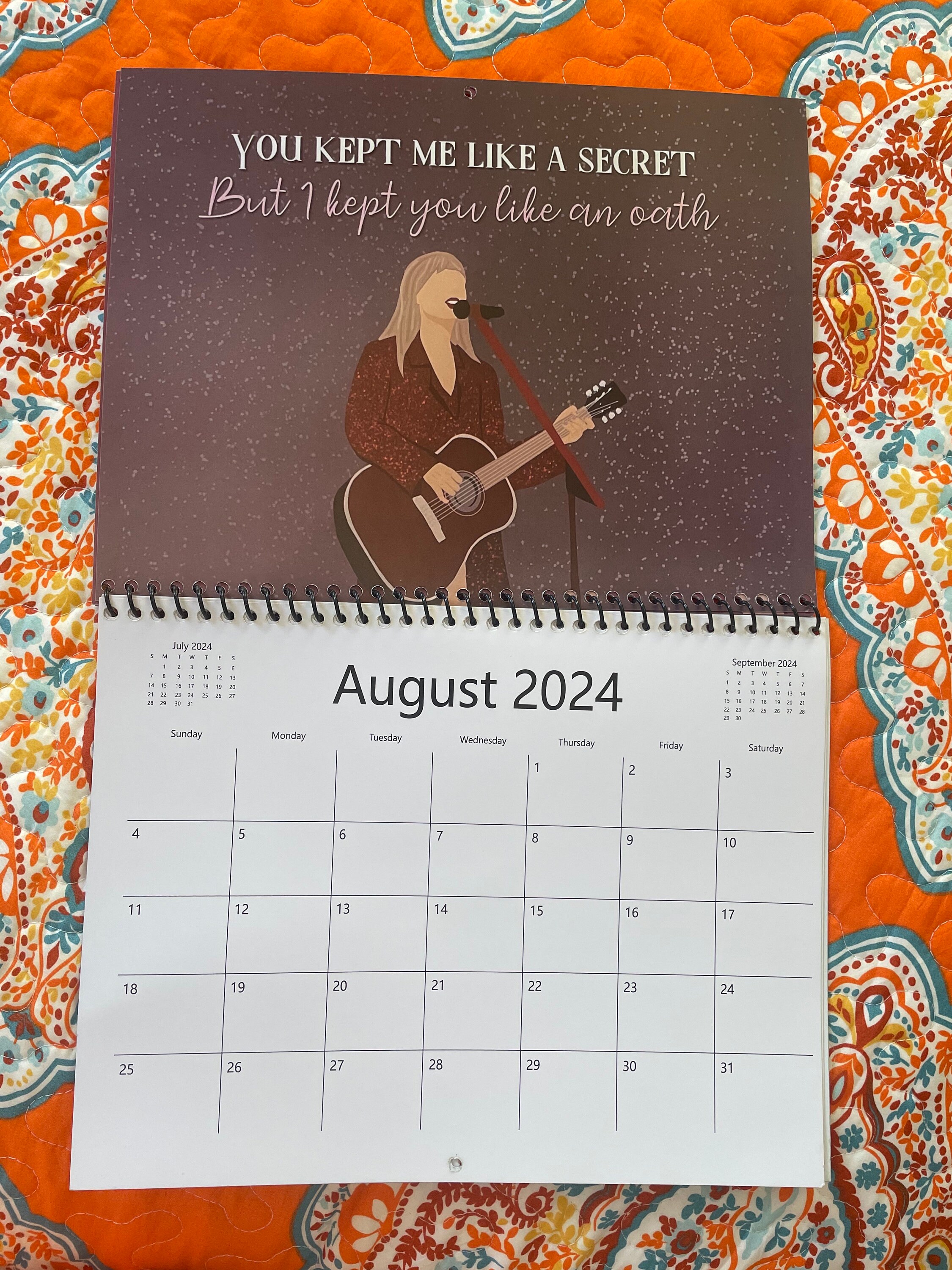 TSwift 2024 Inspired Wall Calendar In Eras Era sold by Ursuline