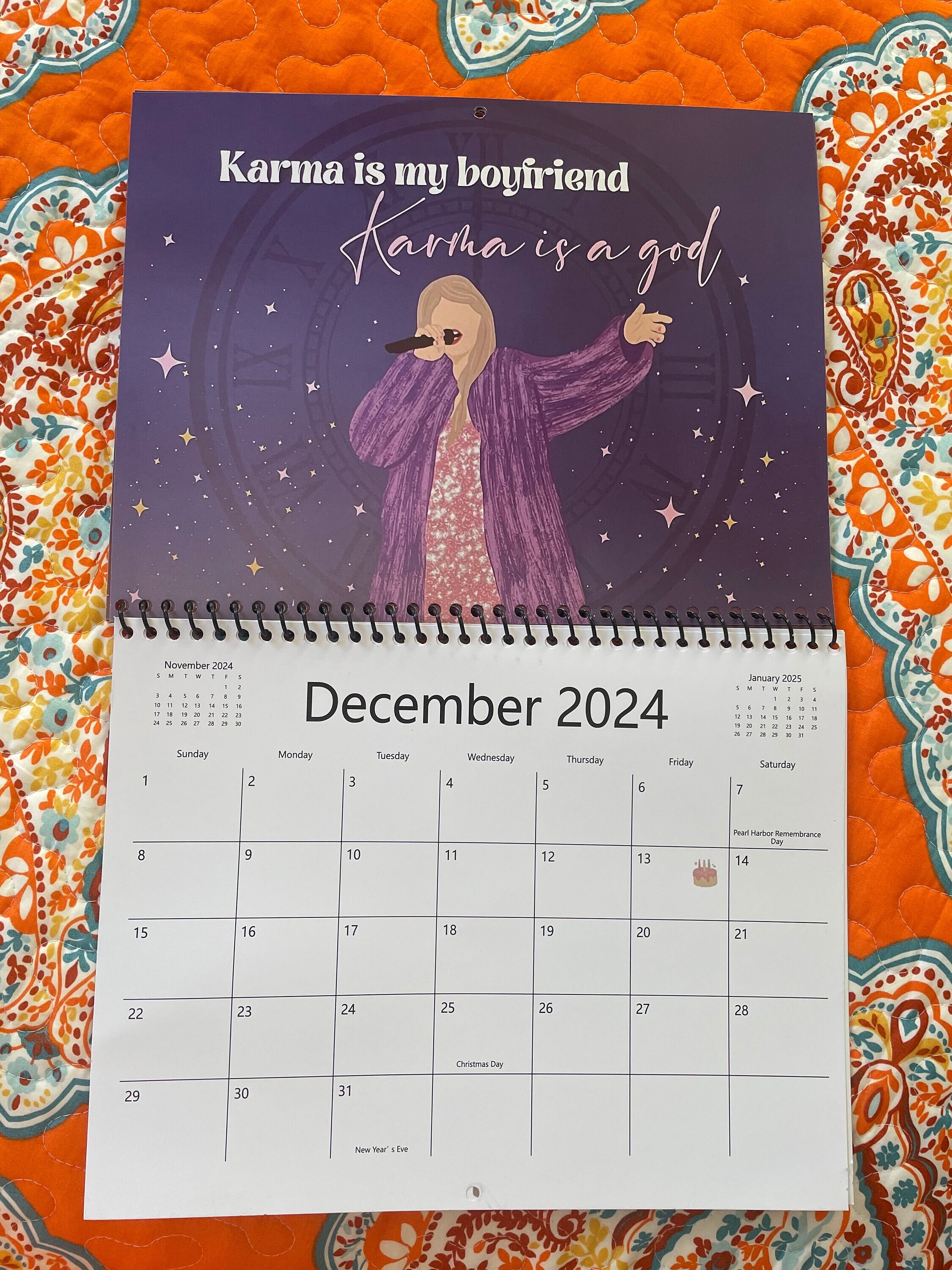 TSwift 2024 Inspired Wall Calendar In Eras Era sold by Ursuline