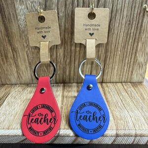 Teacher Leather Keychain