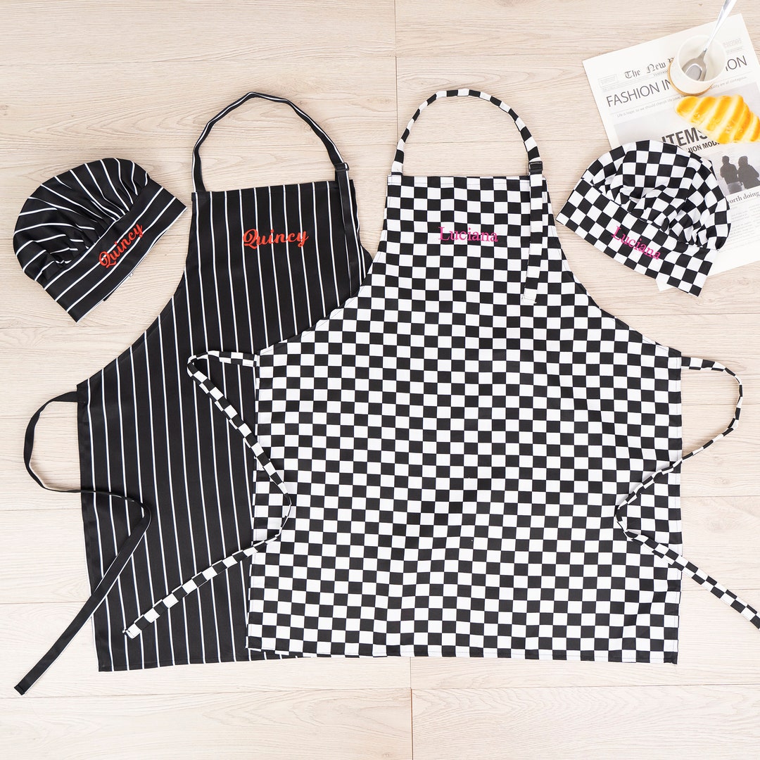 Personalized Chef Apron and Hat Set, Kitchen Apron, Adjustable Straps ...