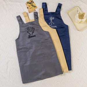 Personalized Embroidered Waterproof Apron, Cooking Gift for Her