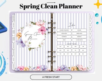 Spring Cleaning Planner: Digital Cleaning Checklist & Chore Chart (PDF Download)