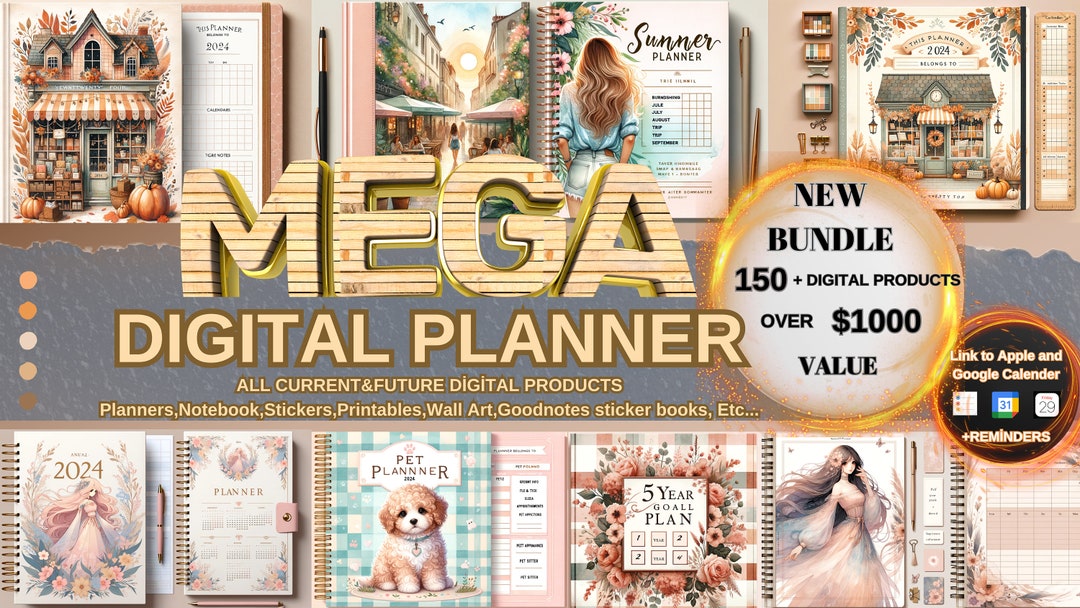 2025 Digital Planner Bundle: Stickers, Budget, Fitness, Meal Planning ...