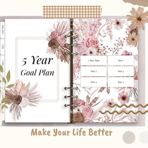 Ultimate Goal planner 2025 printable,Daily,Weekly,Monthly,Yearly,Quarterly,Long term,Smart goal setting kit |  Monthly Habits