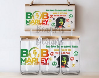 Bob Marley Libby Glass Cup 16oz