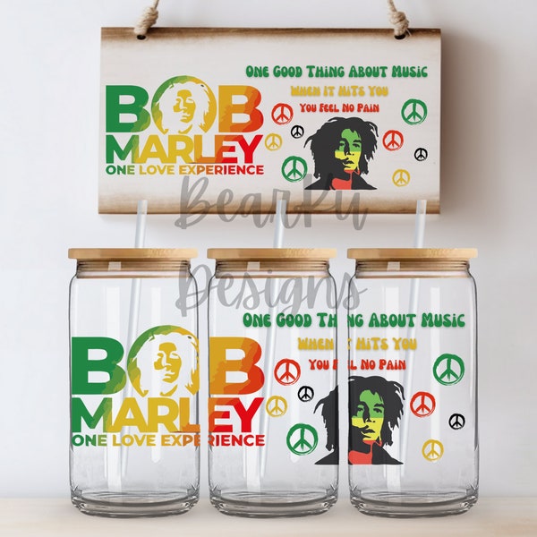 Bob Marley Libby Glass Cup 16oz