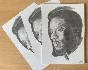 Chadwick Boseman - Pencil drawing print [A4]