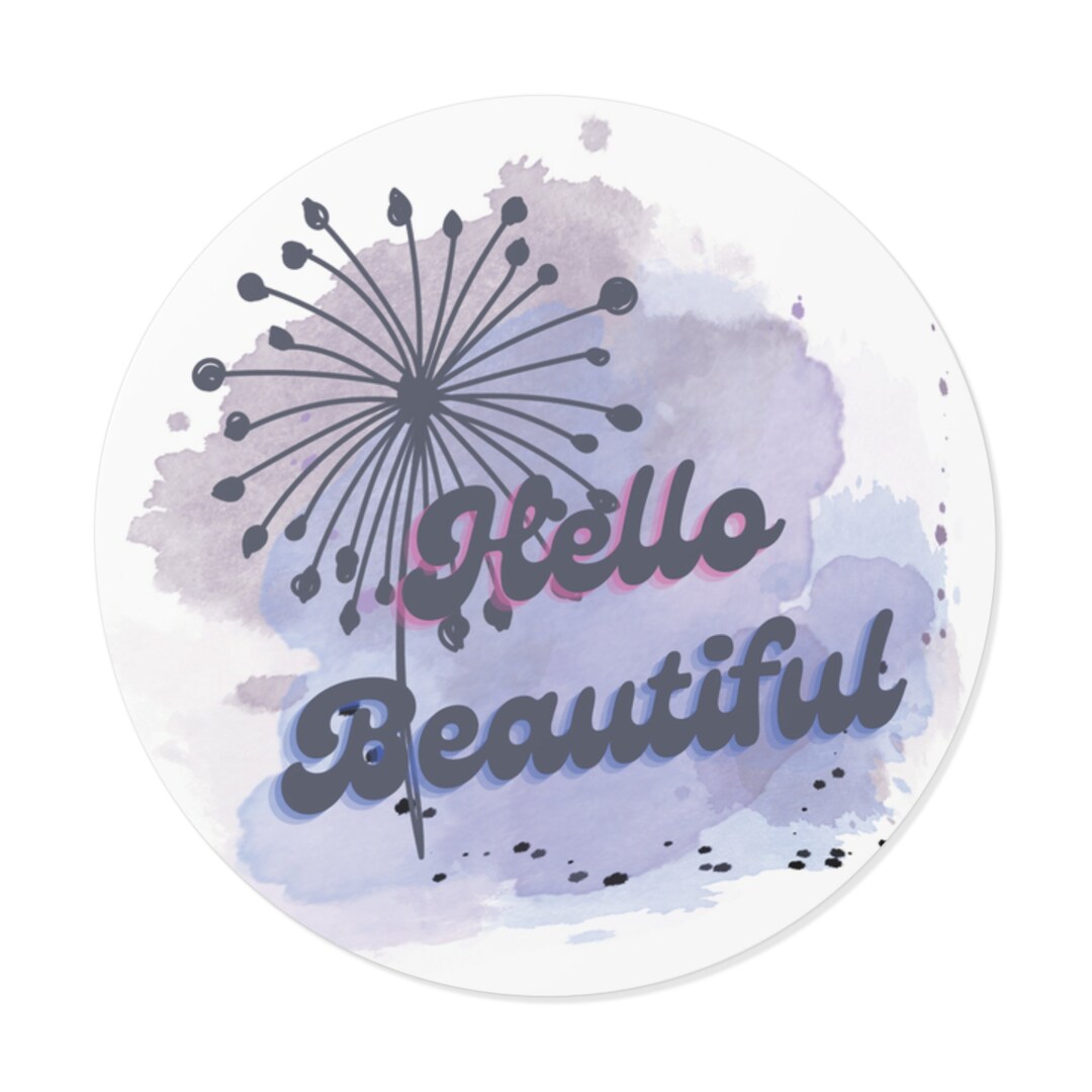 Hello Beautiful Vinyl Sticker - Etsy