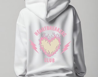 Heartbreakers Club Hoodie Team Heartbreak Sweatshirt Trending Retro Unisex Anti Love Tshirt Single Babes Club Pullover Friend Breakup Gift