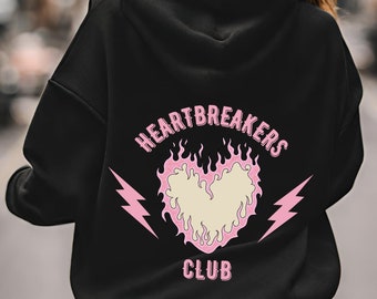 Heartbreakers Club sudadera con capucha equipo Heartbreak sudadera tendencia retro unisex anti amor camiseta single babes club pullover amigo ruptura regalo